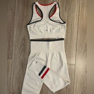 Splits59 White and Red Activewear Set